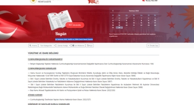 Resmi Gazete (26 Temmuz 2022) tarihli kritik kararlar yürürlüğe girdi