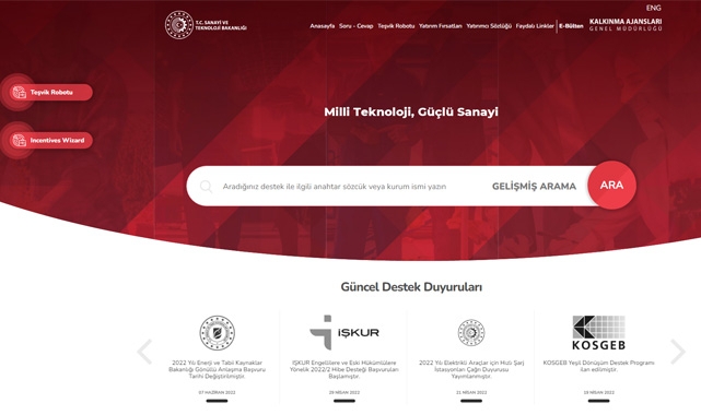 yatirimdestek.gov.tr devlet destekli projeler, teşvikler ve çok daha fazlası