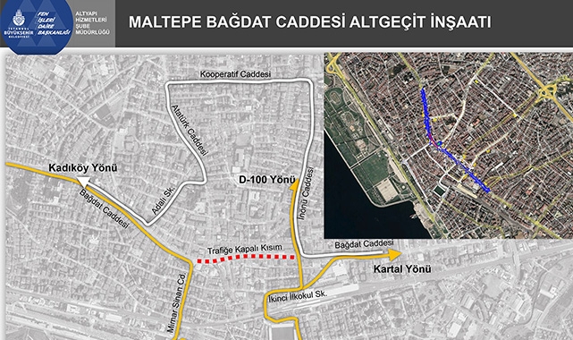 Bağdat Caddesi trafiğe kapatıldı! İBB 120 gün sürecek meydan ve alt geçit çalışmasını başlattı