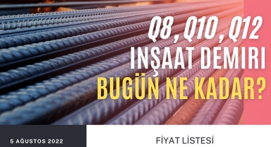 İnşaat demiri fiyatı ne kadar? 1 ton demir fiyatı bugün kaç lira?