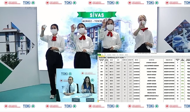 TOKİ Sivas Yenimahalle 245 konutluk projede 2+1 ve 3+1 hak sahipleri belirlendi