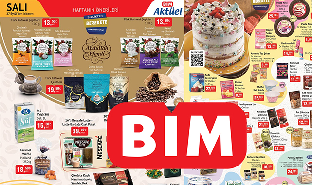 BİM hangi indirimli ürünleri aktüel kataloğa aldı? BİM indirimi 27 Eylül'de aktüel katalog ile raflara çıkacak gıda ürünleri...