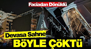 İzmir'de Tarkan konseri öncesi facianın eşiğinden dönüldü! Tarkan'ın dev sahnesi böyle çöktü...