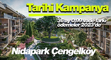 Tahincioğlu Nidapark Çengelköy'de 36 ay 0,99 vade farkıyla ödemeler 2023'te!