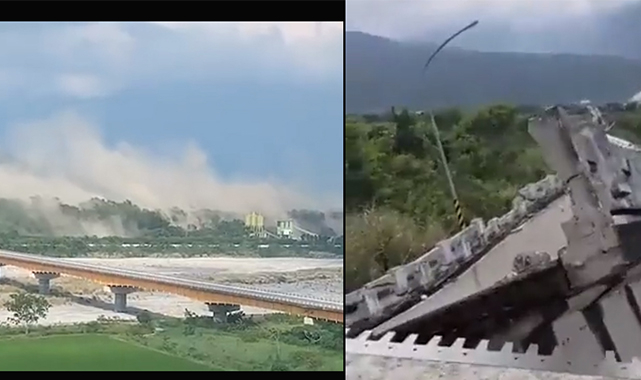 Tayvan'da 7.2 şiddetinde yıkan deprem! Tayvan'da binalar, yollar yıkıldı