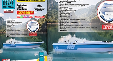 A101 tekne işini çok sevdi! A101 aktüel kataloğuna yine tekne koydu - sudan ucuz tekne fiyatı şaşırttı