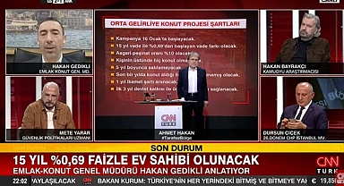 Hakan Gedikli, CNN Türk'te Yeni Evim kampanyası hakkında sorulara cevap verdi