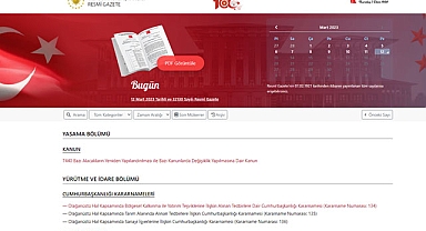 Resmi Gazete 12.03.2023 tarihli kanun ve kararlar