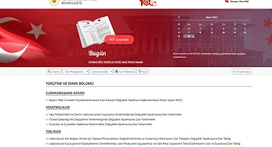 Resmi Gazete 14.03.2023 tarihli kararlar