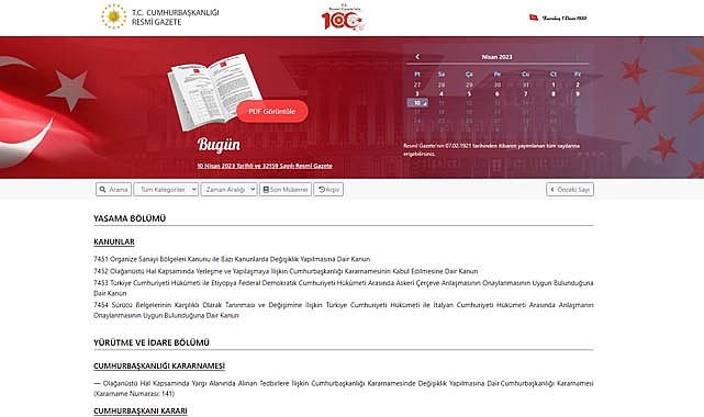 10 Nisan 2023'te hangi kritik kararlar Resmi Gazete'de yürürlüğe girdi?