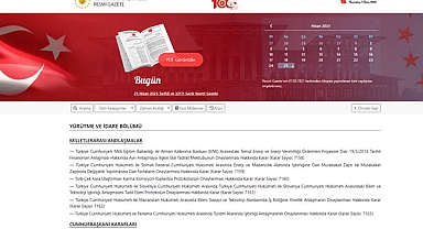 Resmi Gazete 25 Nisan 2023 sayılı kanun ve kararlar