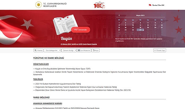 Resmi Gazete (25.05.2023)