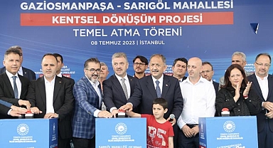 İstanbul'da 863 konutluk Gaziosmanpaşa Sarıgöl Mahallesi Kentsel Dönüşüm Projesinde temeller atıldı