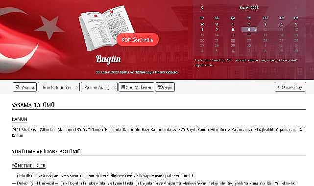 Resmi Gazete (9/11/2023)