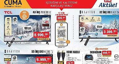 BİM aktüel ürünler 12 Ocak 2024 Cuma kataloğunda elektronik ev eşyalarında kaçırılmayacak fırsatlar!