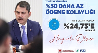 Bakan Kurum müjdeyi verdi! TOKİ'ye taksit ödeyenler yüzde 50 daha az ödeyecek...