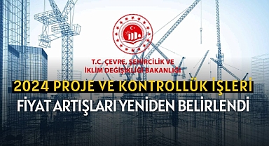 2024 proje ve kontrollük işleri fiyat artışı Resmi Gazete'de