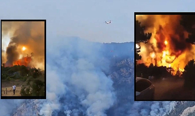 Denizli'de 3 gündür söndürülemeyen orman yangını...