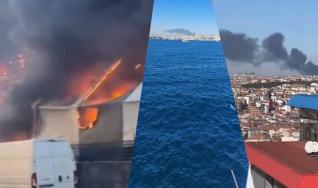 Son dakika İstanbul'da büyük yangın! Gaziosmanpaşa'da korkunç yangın şehrin diğer tarafından görüldü....