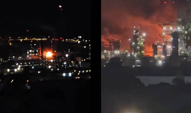 Son dakika: İzmir Tüpraş Rafinerisi'nde patlama! Yangına müdahale ediliyor...