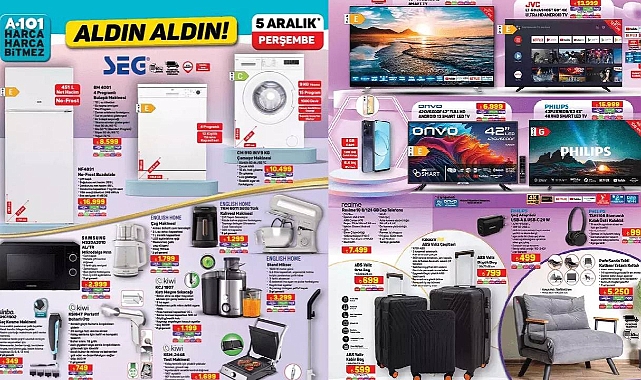 A101'de eviniz için 2025 yılbaşı öncesi özel indirim geliyor! A101 ev eşyaları indirimi...