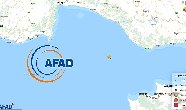 Son dakika AFAD açıkladı Antalya açıklarında deprem!