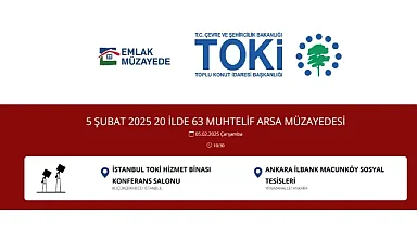 24 ay vadeli TOKİ arsa satışı 20 ili kapsıyor