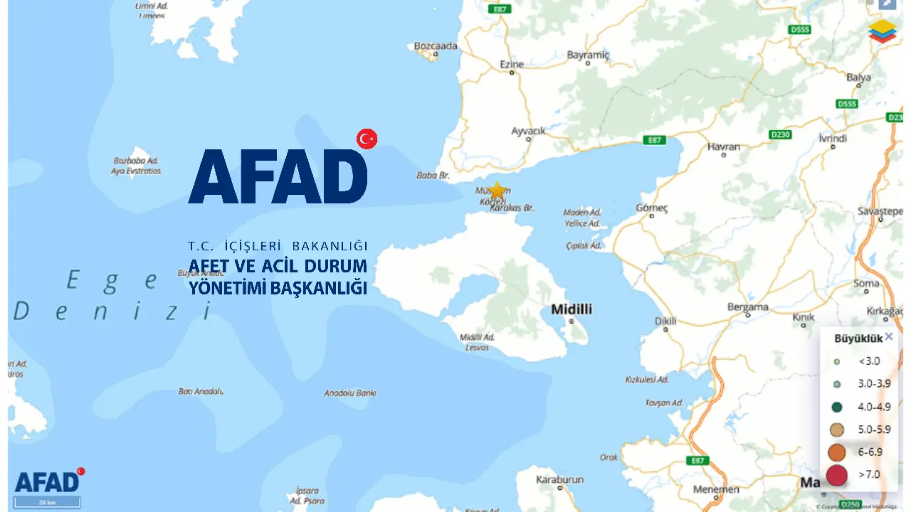 Çanakkale Ayvacık'ta deprem! Son dakika AFAD duyurdu