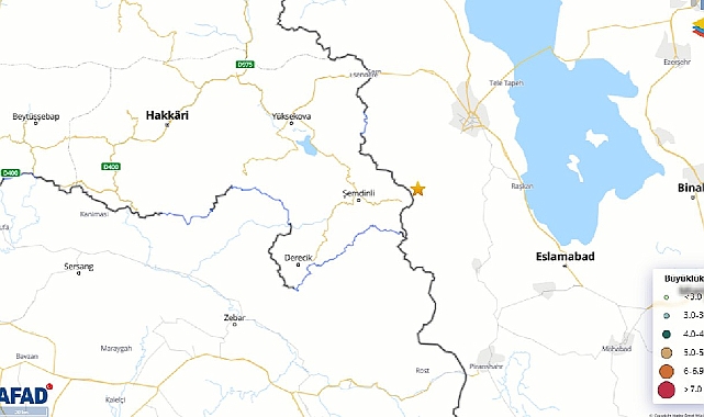 Hakkari'de deprem mi oldu! Kandilli ve AFAD son dakika duyurdu