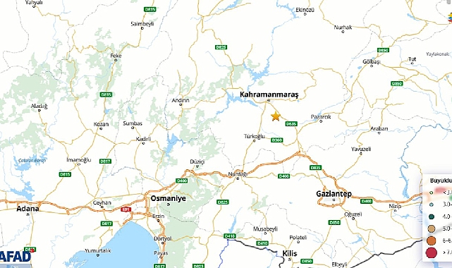 Son dakika AFAD açıkladı: Kahramanmaraş'ta deprem oldu!