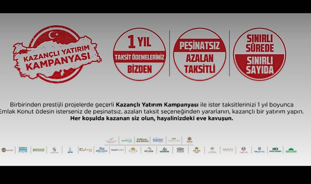 Emlak Konut kampanyası 25 projede 3 farklı ödeme seçeneği ile start aldı
