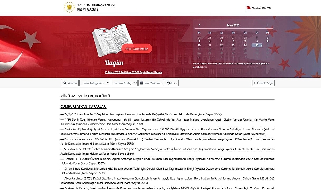 Resmi Gazete'de hangi yönetmelik, tebliğ ve atama kararları yayınlandı (15.03.2025)