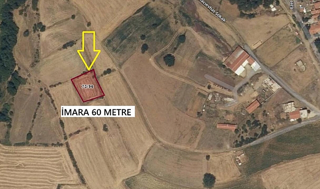 Tekirdağ Malkara'da imara yakın, stratejik konumda arsa 890 bin Liraya satışa çıktı