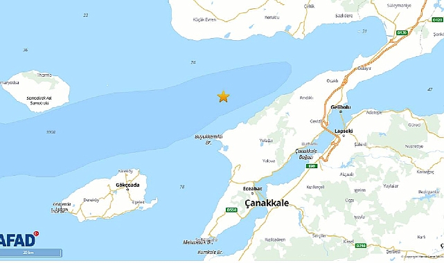 Çanakkale açıklarında deprem! Son dakika AFAD açıkladı...