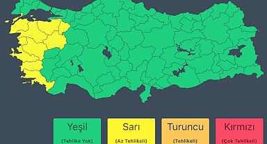 Bakanlık 9 il için sarı kod uyarısında bulundu