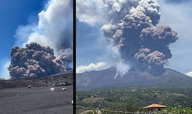 Etna Yanardağı kül ve lav püskürttü