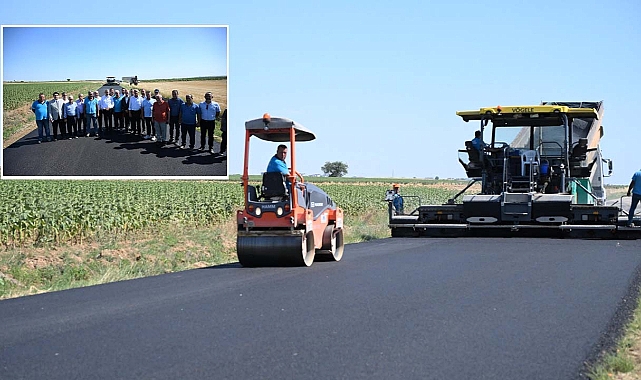 Vali Sezer Edirne'de 12 köyü kapsayan asfalt çalışmalarını inceledi
