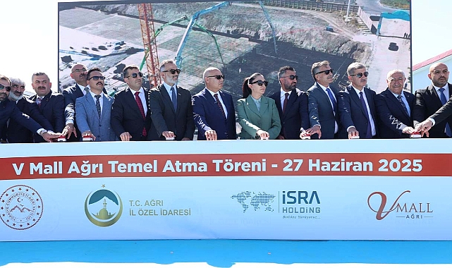 Vmall Ağrı temelleri Vali Mustafa Koç'un katılımı ile atıldı