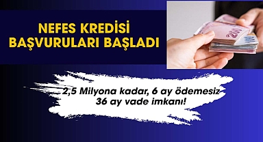 2,5 Milyon TL, 6 ay ödemesiz Nefes Kredisi başvuruları başladı!