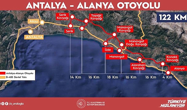 Antalya-Alanya Otoyolu geliyor