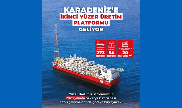 İkinci yüzer doğalgaz üretim platformu geliyor