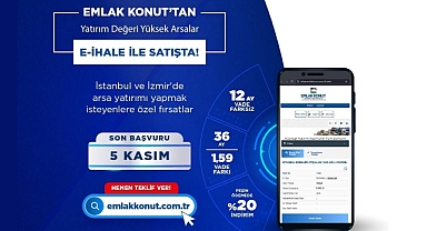 Emlak Konut'tan 36 ay taksitle satılık arsalar!