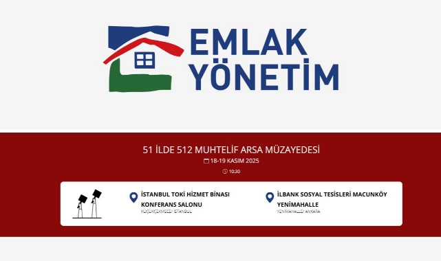 Arsa arayanlara 51 ilde Emlak Müzayede fırsatı