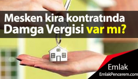 Mesken kira kontratında damga vergisi var mı?