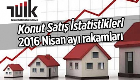 Nisan 2016’da konut satışları yüzde 10 azalarak 106 bin 348 adet oldu