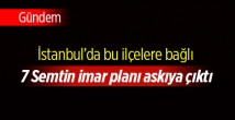 İstanbul’da 7 semtin yeni imar planı askıya çıktı