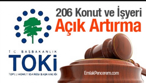 TOKİ’den açık artırma yöntemiyle taksitle satılık hemen teslim iş yerleri ve ucuz konut