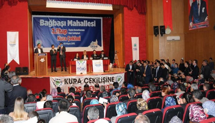 TOKİ Kırşehir Bağbaşı dönüşüm projesinde 444 hak sahibi belirlendi