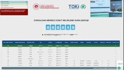 218 başvuru arasından Zonguldak Merkez TOKİ konut belirleme kura sonuçları açıklandı