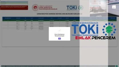 Çorum'da iki ilçede TOKİ müstakil arsa kura sonuçları belli oldu